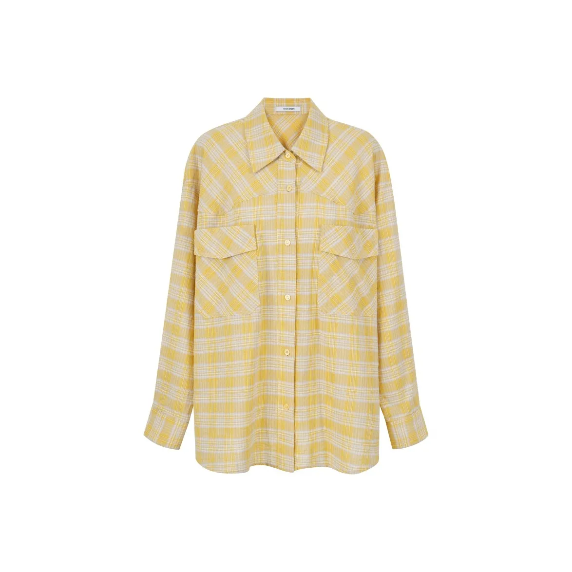 YESWOMEN Shirt Women's Yellow Plaid