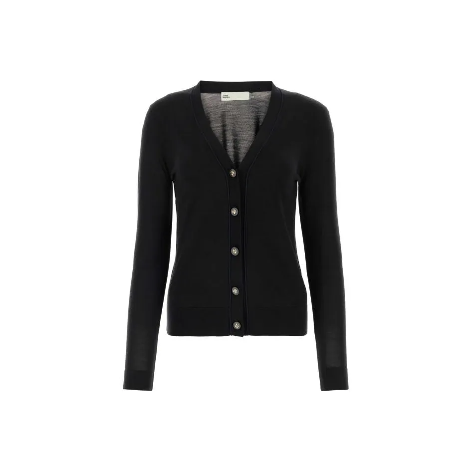 TORY BURCH Button Up V Neck Cardigan