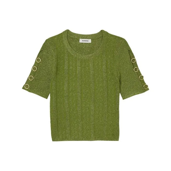 Sandro T Shirts Women's Olive Green