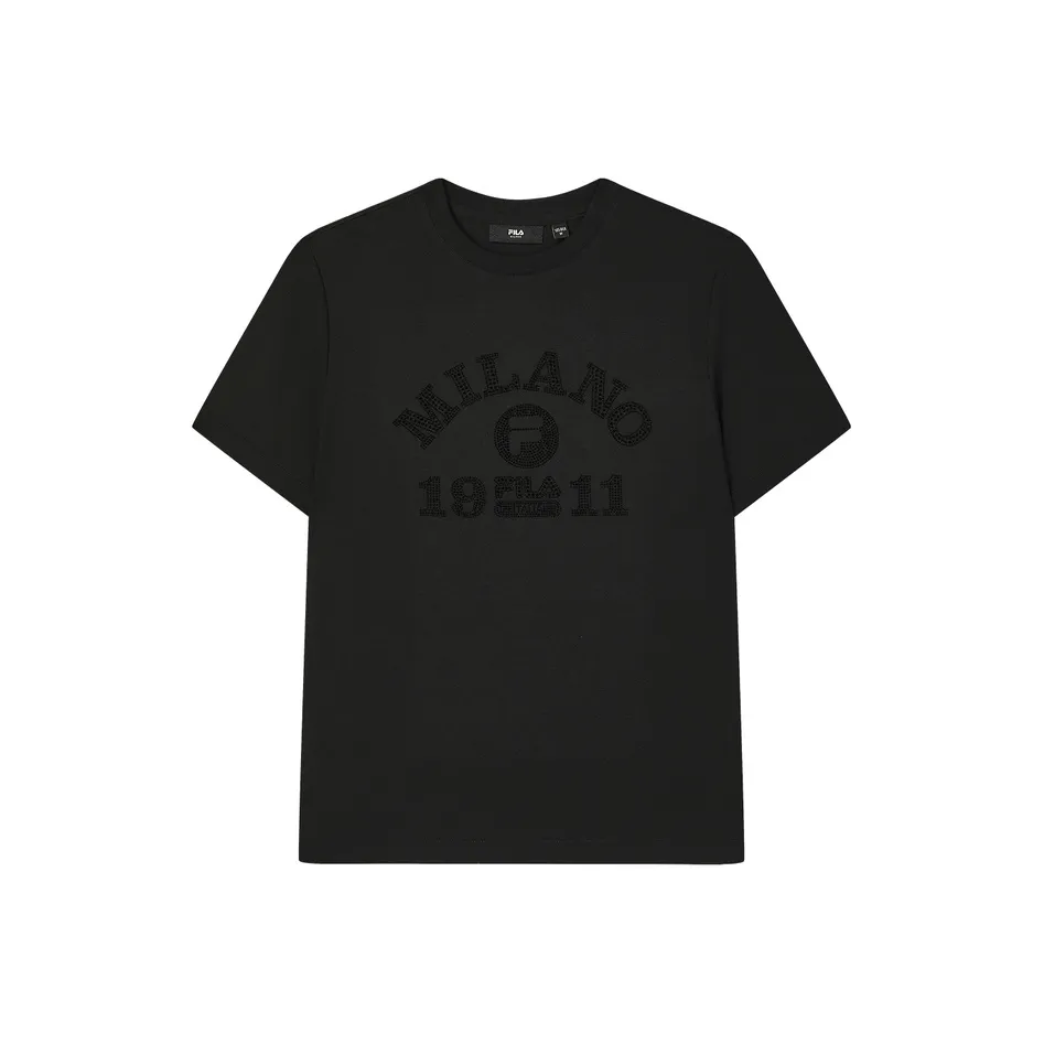 FILA MILANO Итальянская роскошная спортивная коллекция Рубашка Женская Глубокий черный