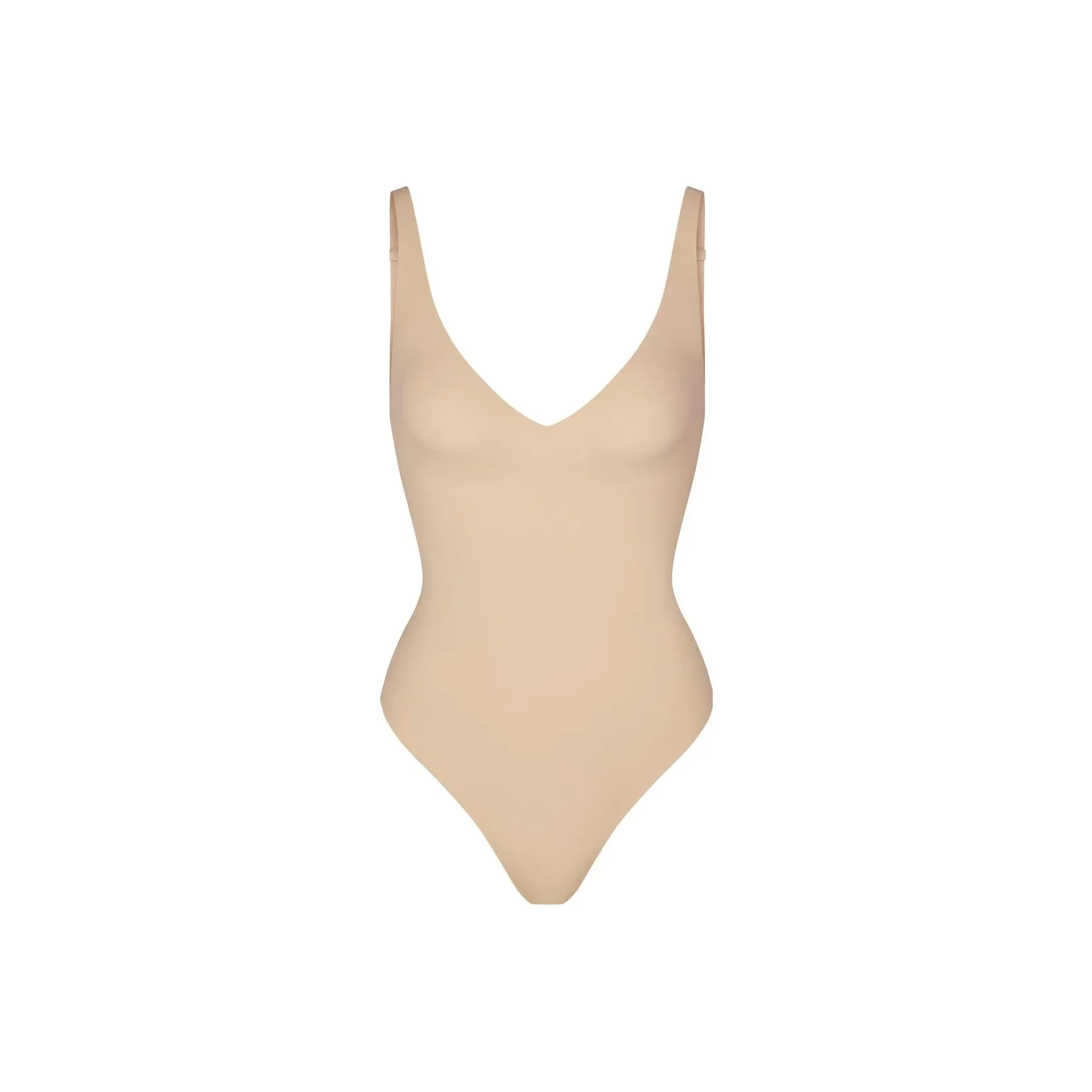 SKIMS NAKED PLUNGE THONG BODYSUIT Bodysuits Women's SAND/Sand