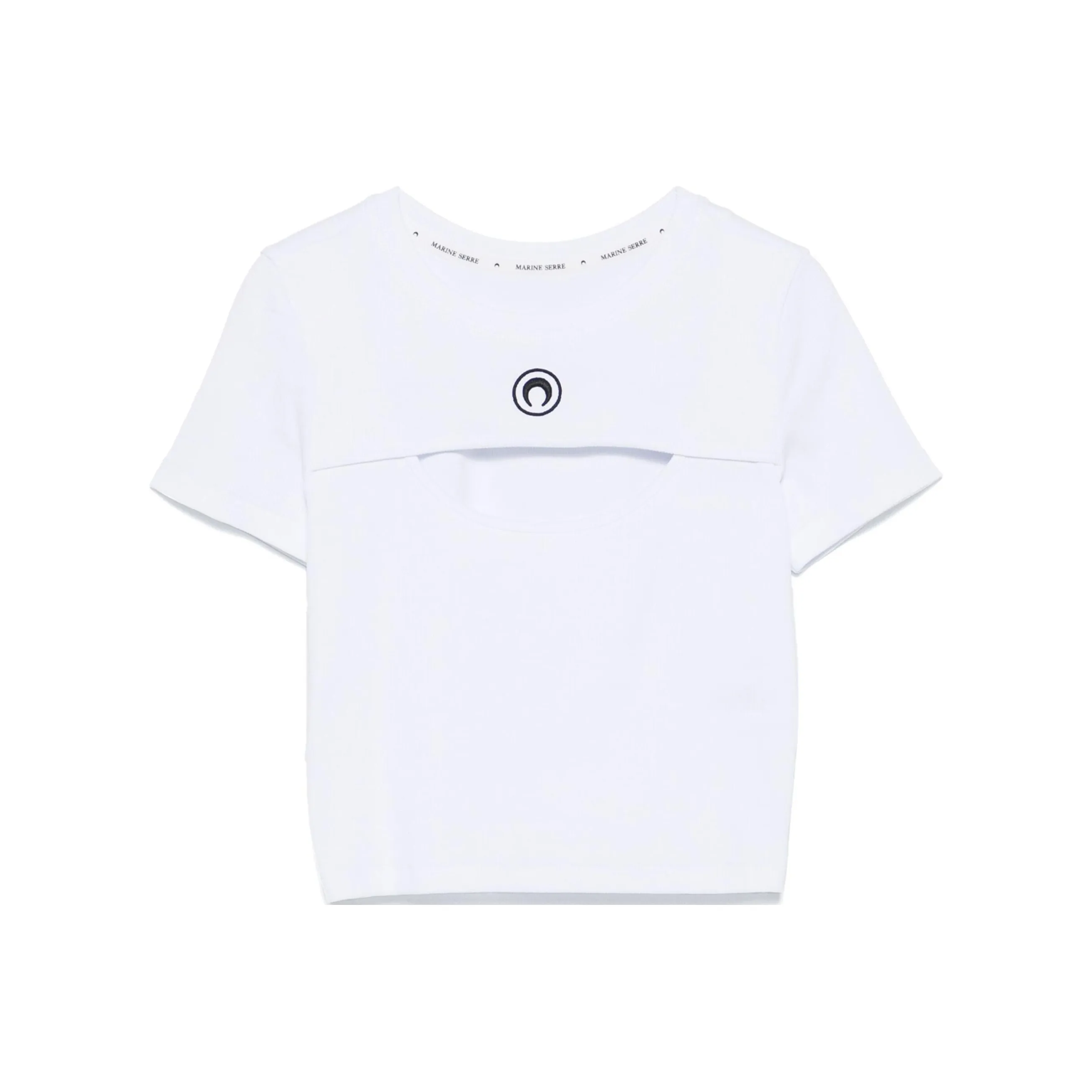 Marine Serre T-рубашка Женская Белая