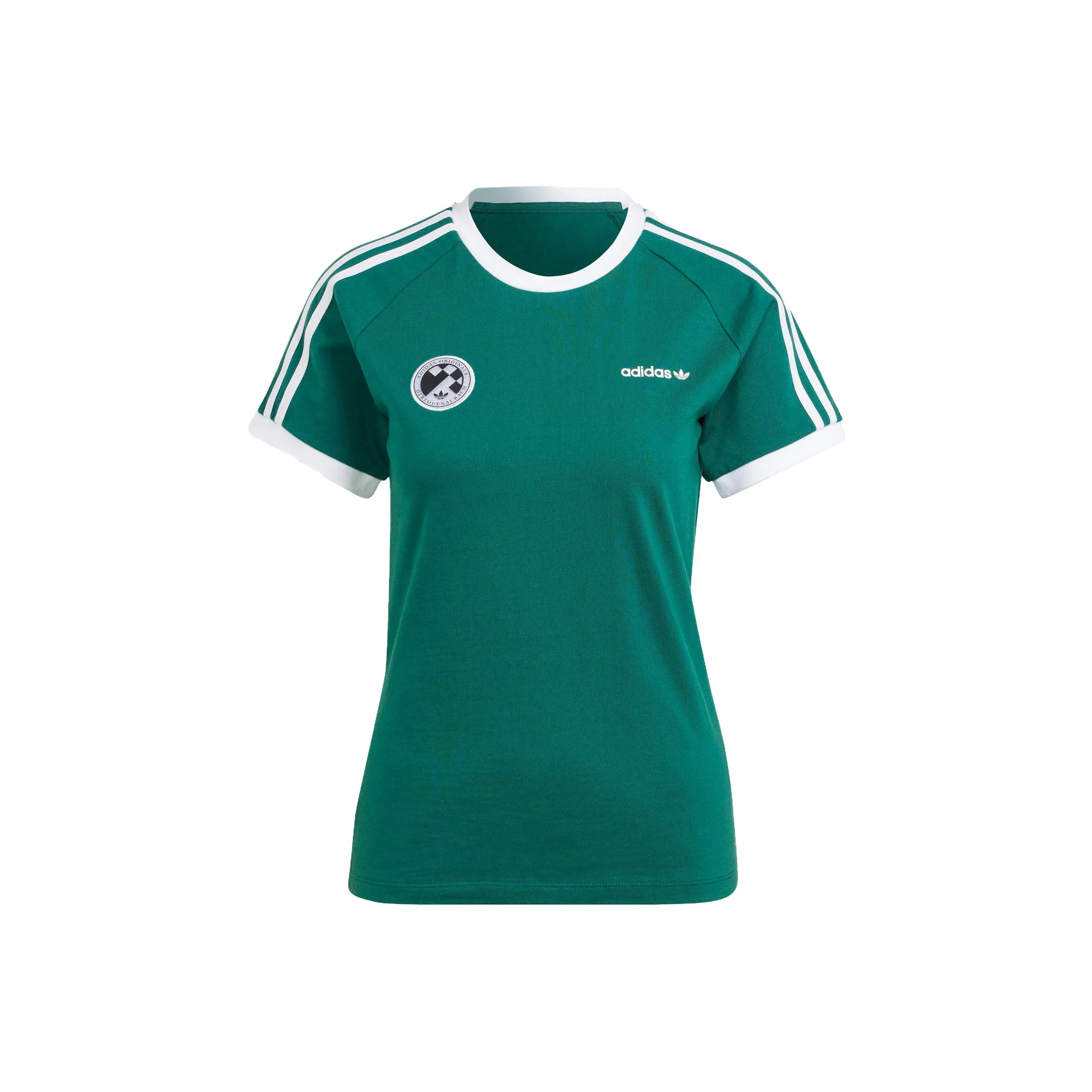 Adidas Originals Рукав реглан T-рубашка Женская Зеленая