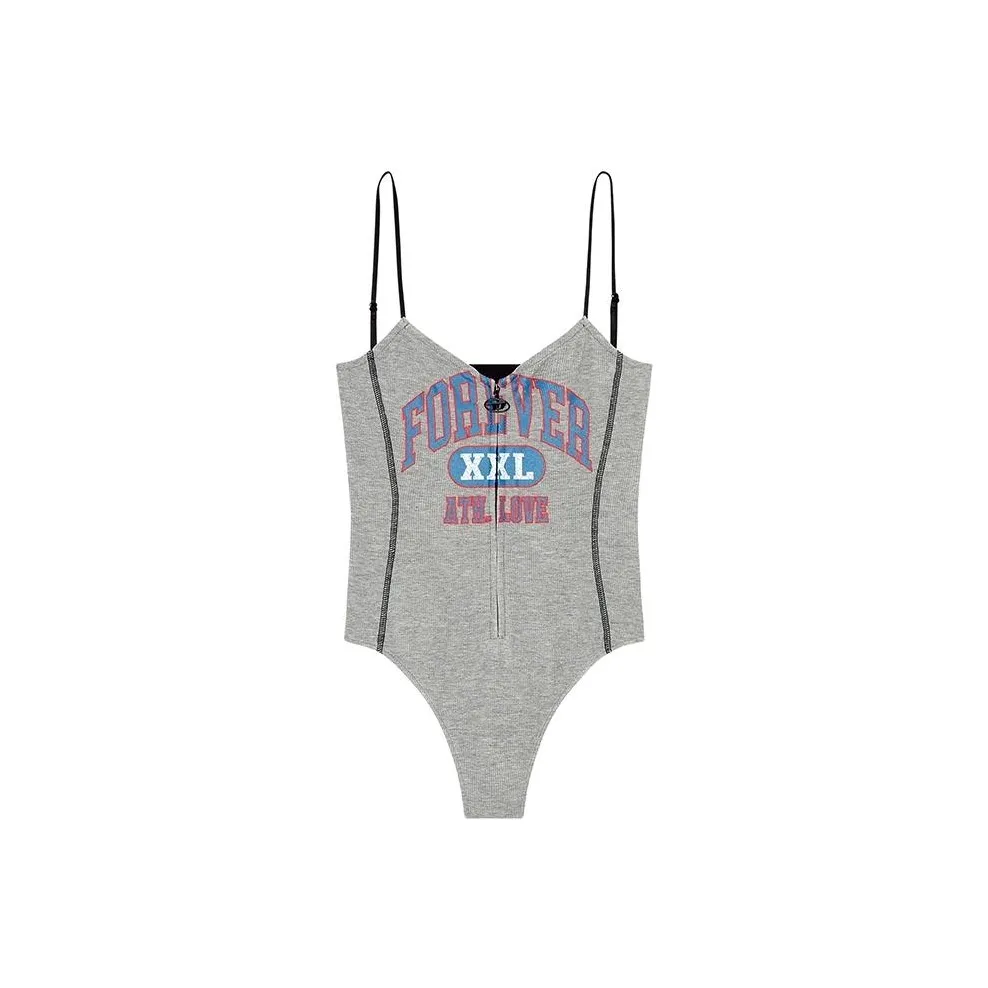 DIESEL Lettering Printed Cami Top 'Grey'
