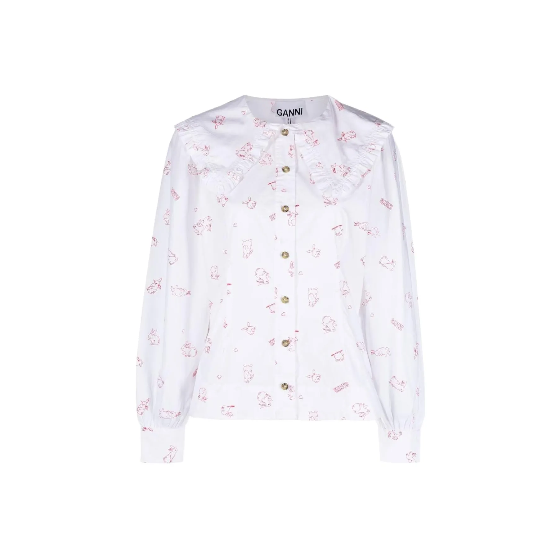 GANNI Белые Женские Рубашки