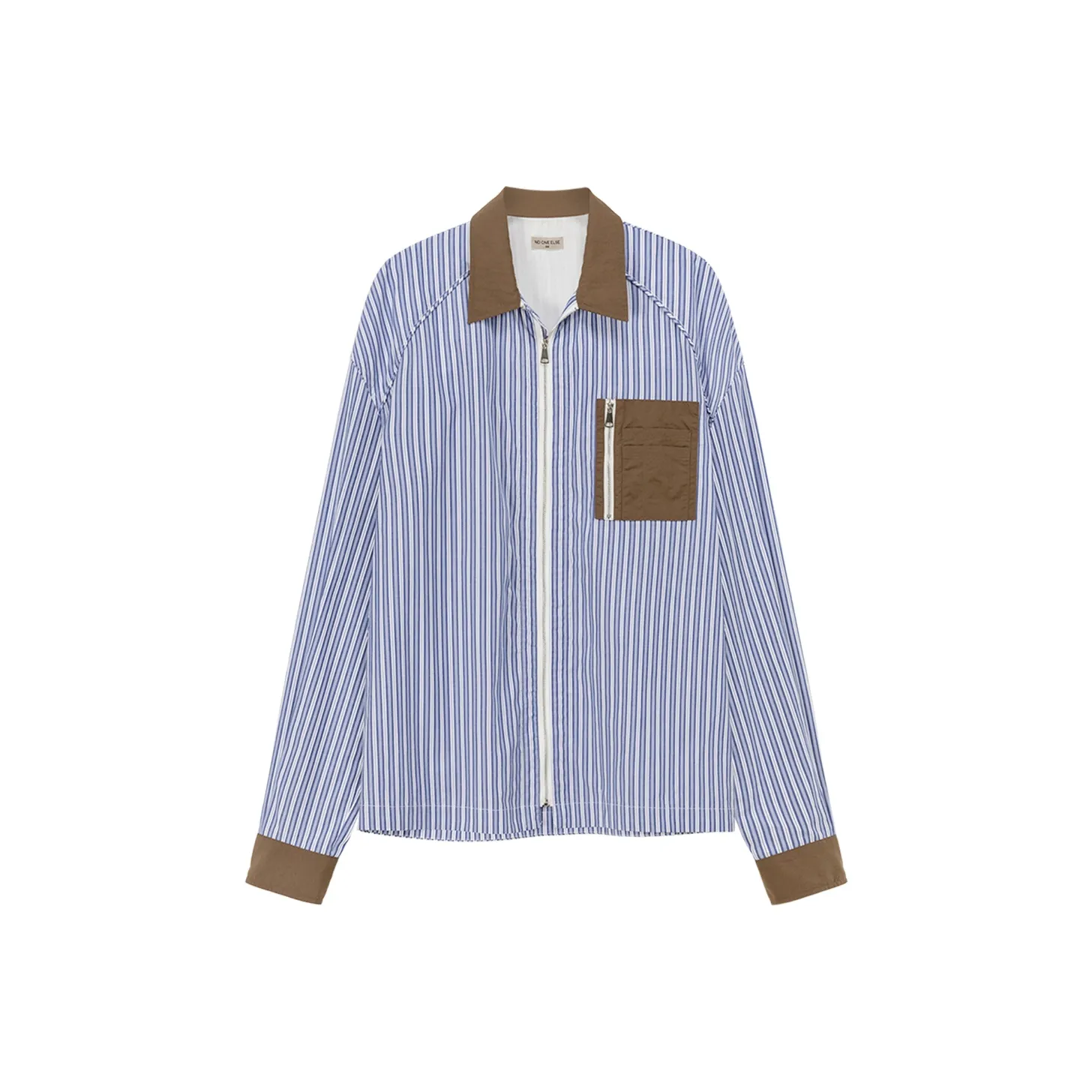 NO ONE ELSE Синие полосы Цветочный Унисекс Рубашки