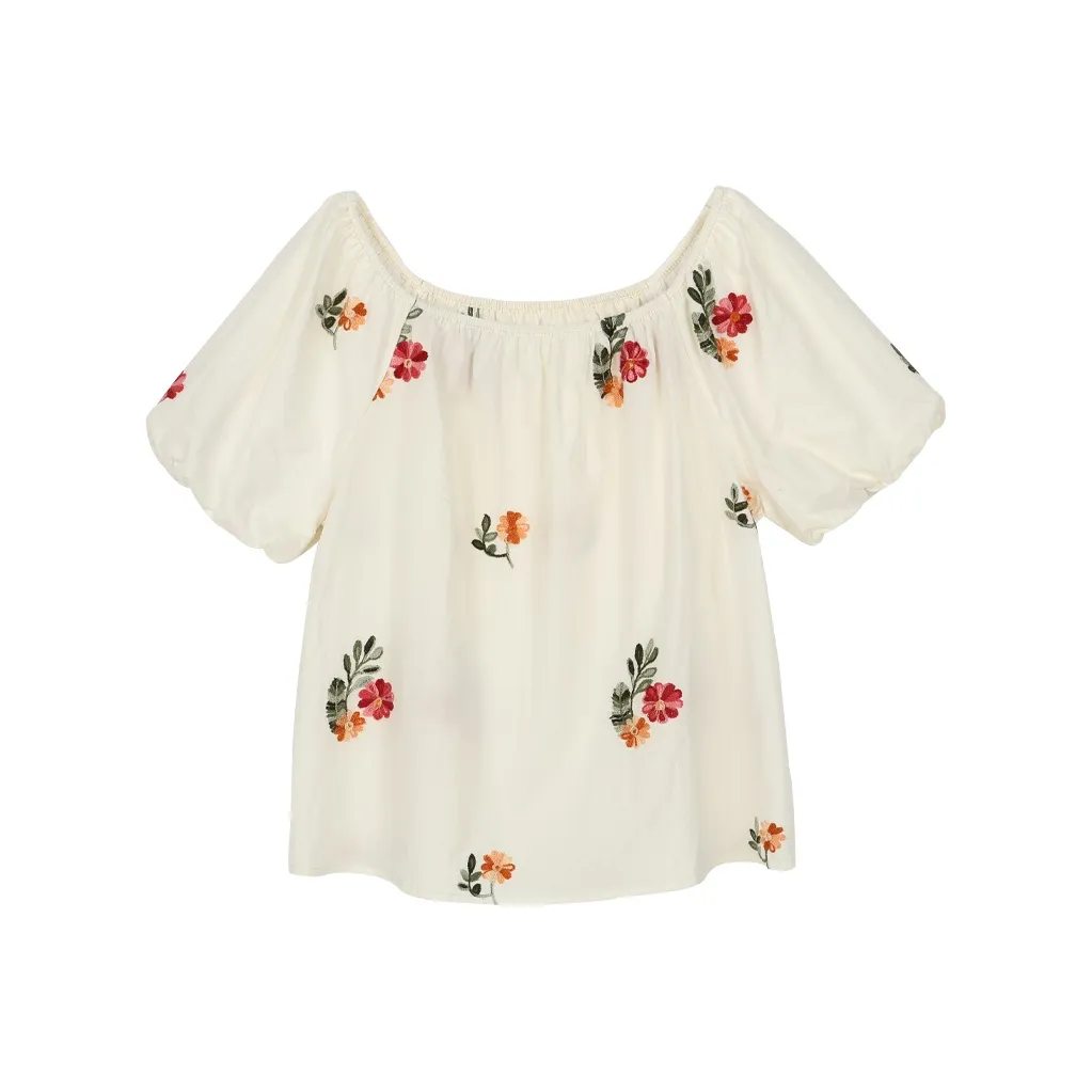 Cypress House Shirt Women's Beige With Red And Yellow Floral