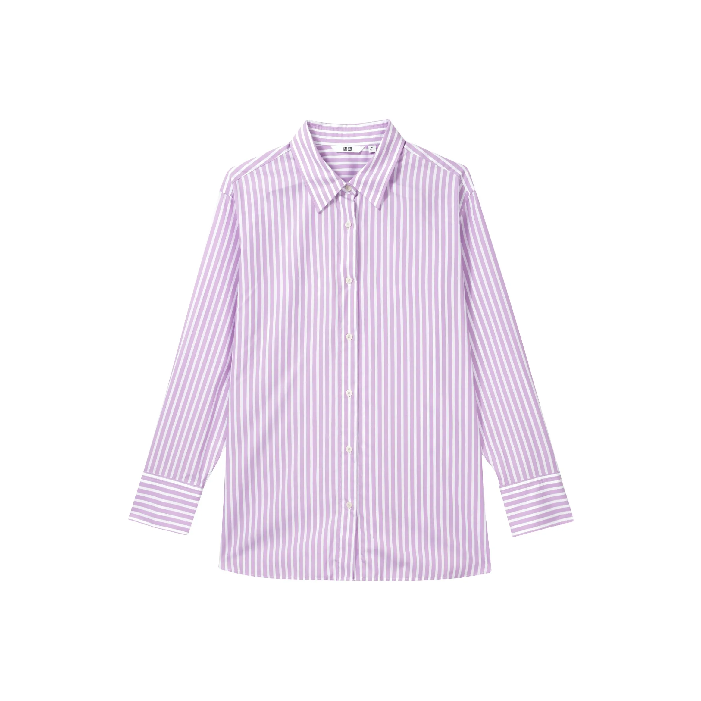 UNIQLO Голубой фиолетовый Женские Рубашки