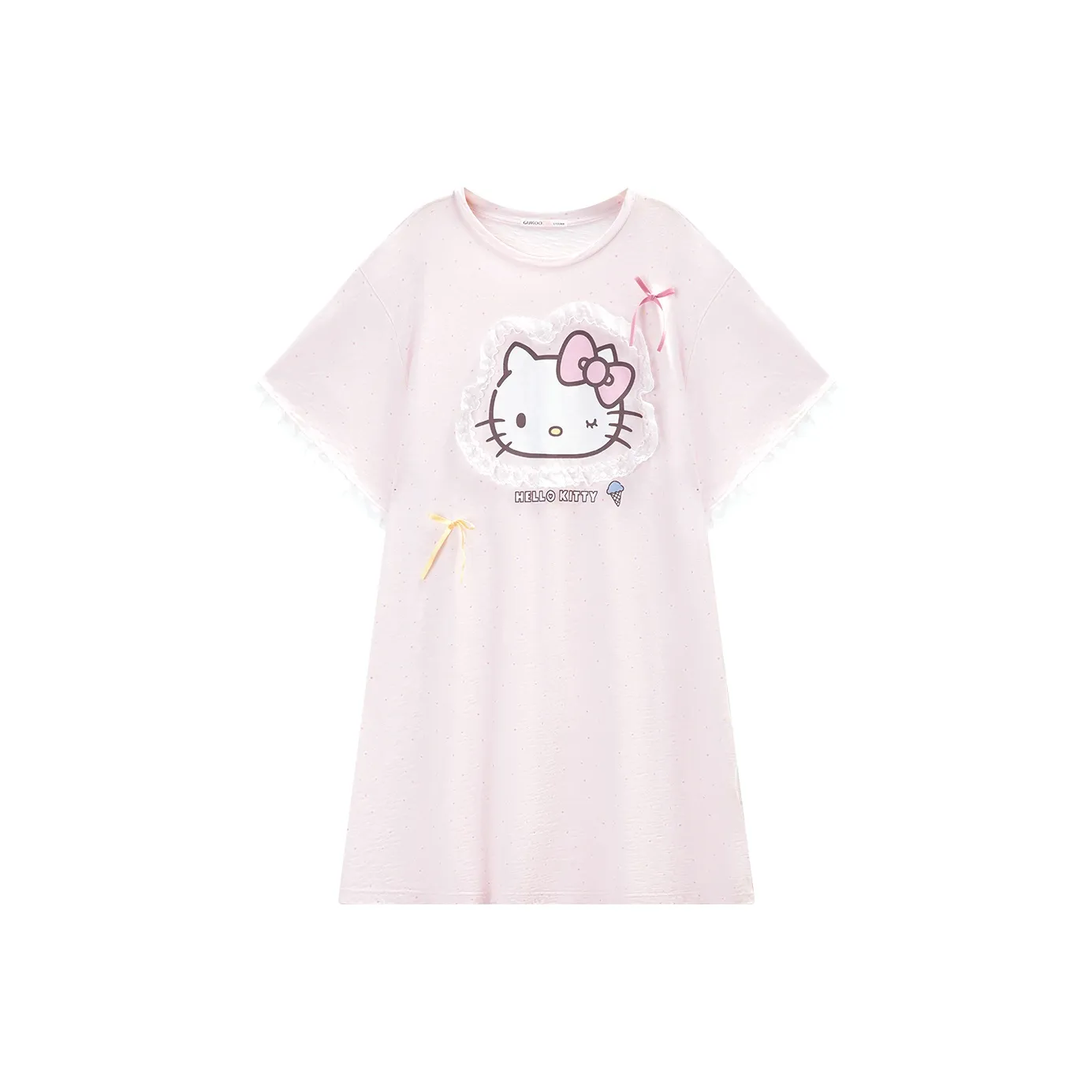 GUKOO x Hello Kitty Sanrio series Ночная сорочка Женская Балет Розовый