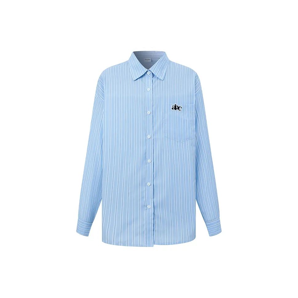HEYABC Небесно-голубые Женские Рубашки