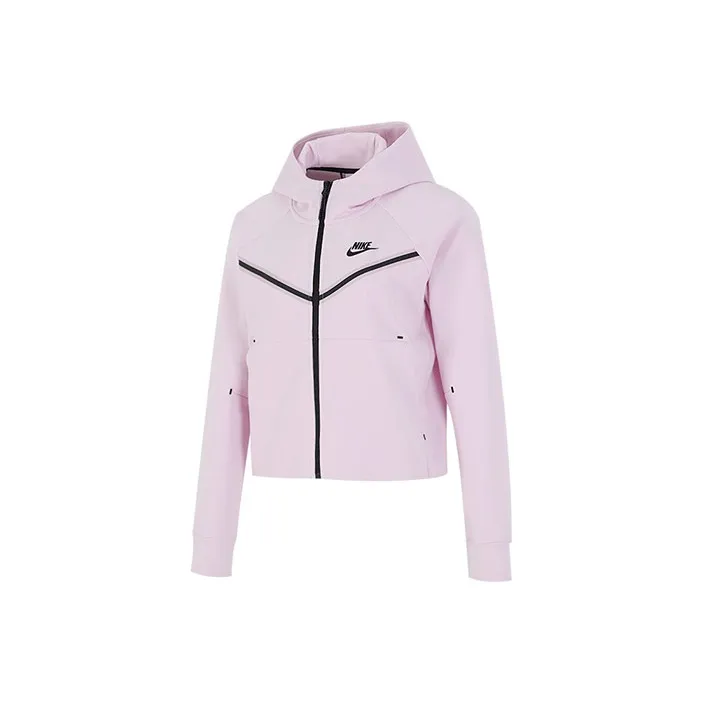 Nike Sportswear Kids' Tech Fleece Full Zip Hoodie Pink Foam/Heather/Black