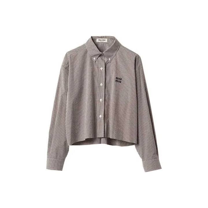 MIU MIU Checked Button Up Shirt