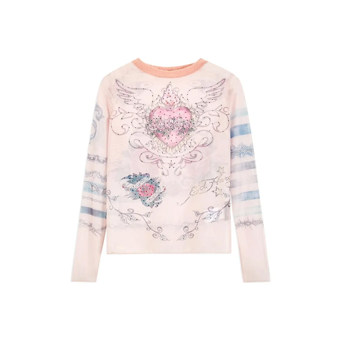 Ed Hardy T-рубашка женская цвет вишневый цветок розовый