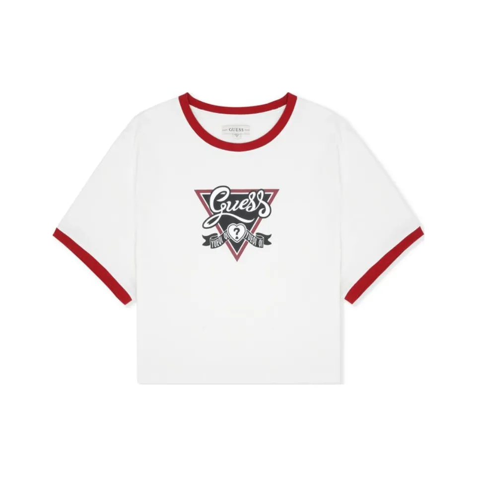 GUESS YUEQI QI Co Брендированная Модель Белая Женская Футболка