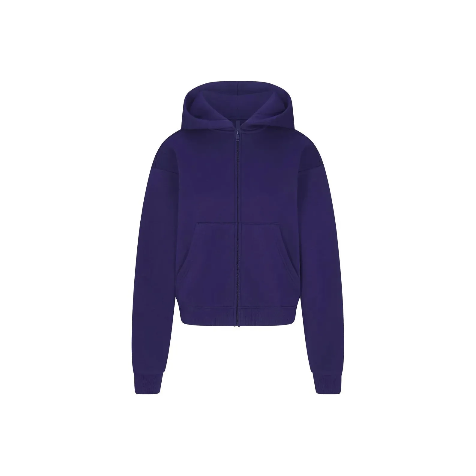 SKIMS COTTON FLEECE CLASSIC ZIP UP HOODIE Sweatshirt Women's CONCORD/Concord Purple
