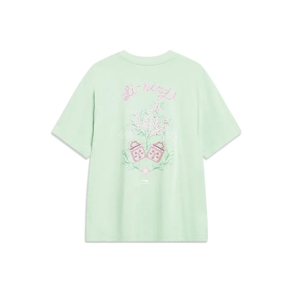 LINING Sports trend series Бамбуковый зеленый Женские футболки