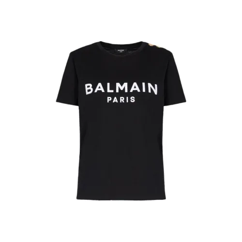 BALMAIN Черные Женские Т-рубашки