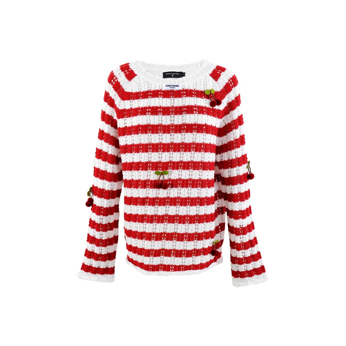 CLOUD SEASON Knitwear Women's Red And White Stripes