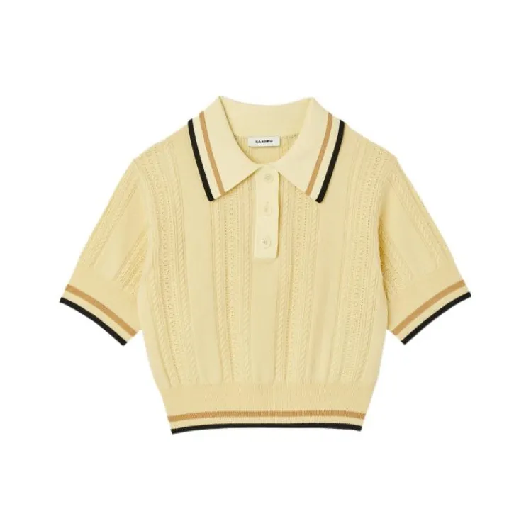 Sandro SS23 Трикотаж Женский Светло-Желтый