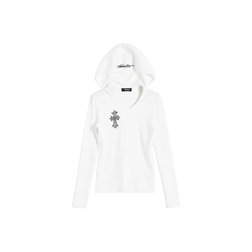 Ed Hardy SS24 Стандартная T-рубашка Женская Айвори Белый