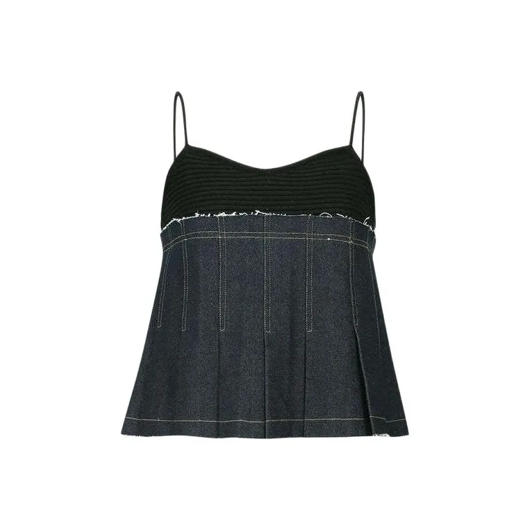 ANDERSSON BELL Collaboration SS24 Топ на бретелях Женский Черный Индиго