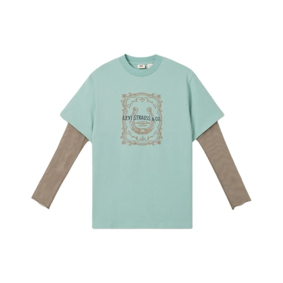 Levi's Стандартная T-рубашка Женская Бирюзовая