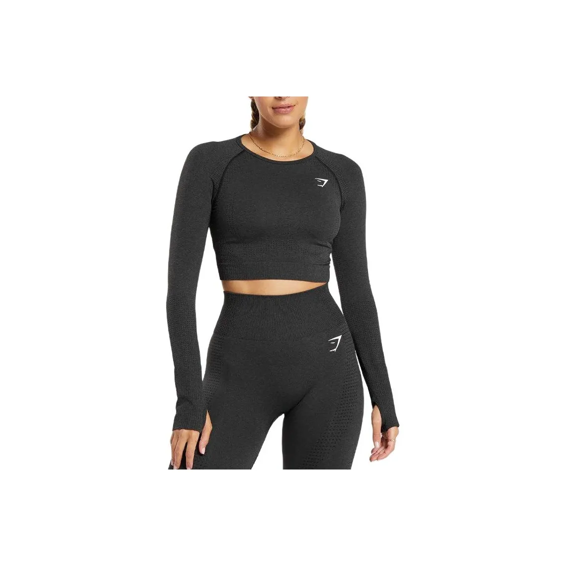 GYMSHARK T-Shirt Women's Black Mud Gray Stone