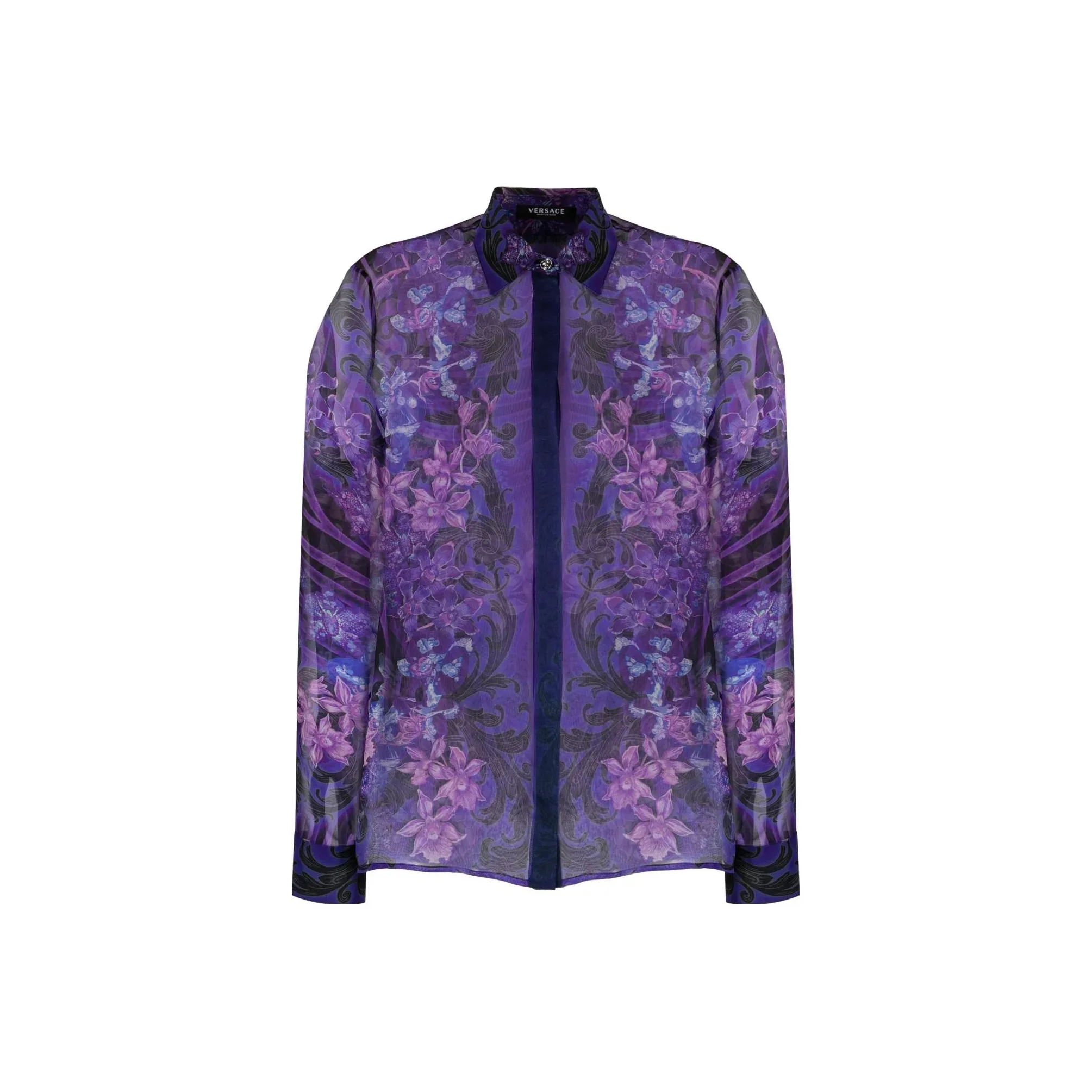 VERSACE Floral Printed Button Up Shirt