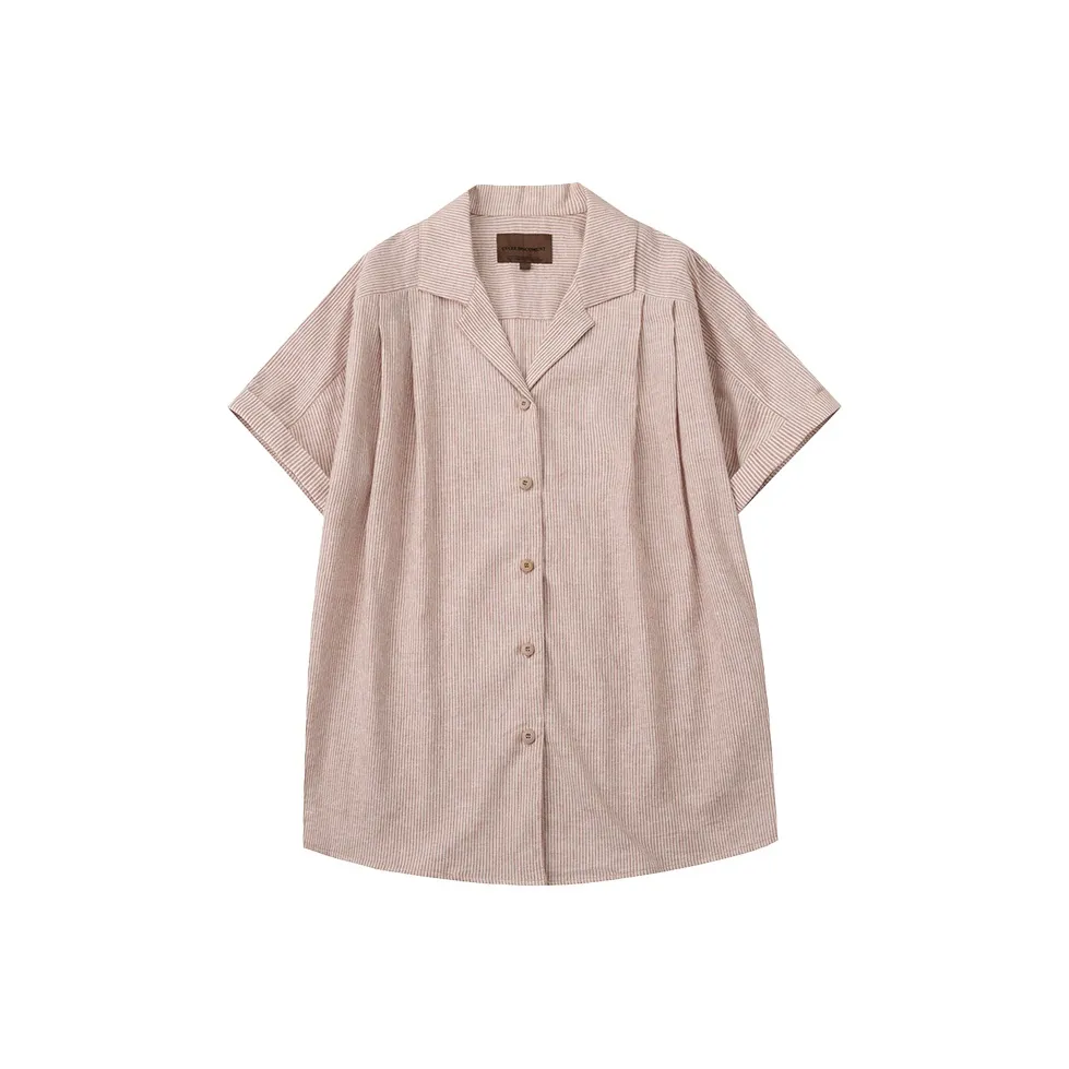 CYCLE DOCUMENT Рубашка Женская Красная и Белая Полосы