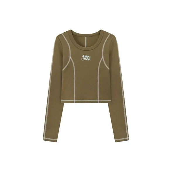 CHUU Длинный рукав Т-рубашка Женская