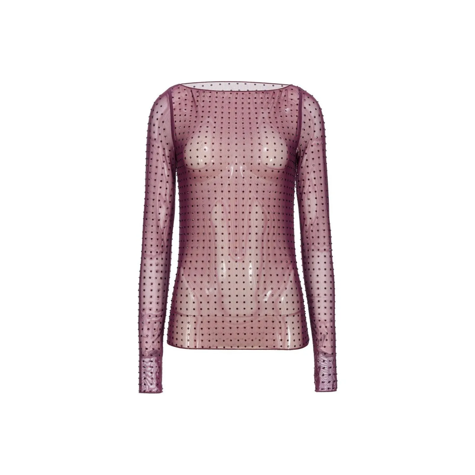 PINKO Embellished Light Tulle Jumper