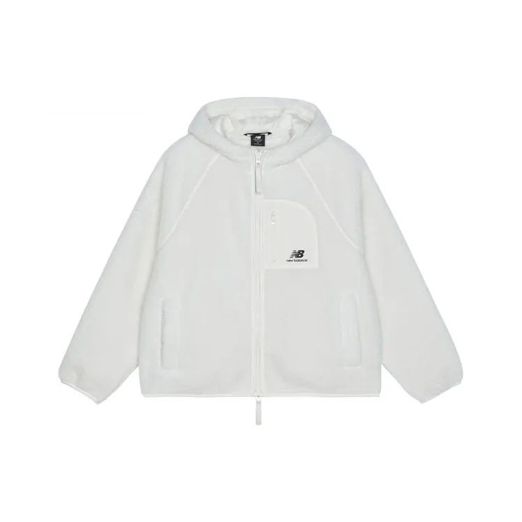 New Balance Women's Zip Up Hooded Jacket White