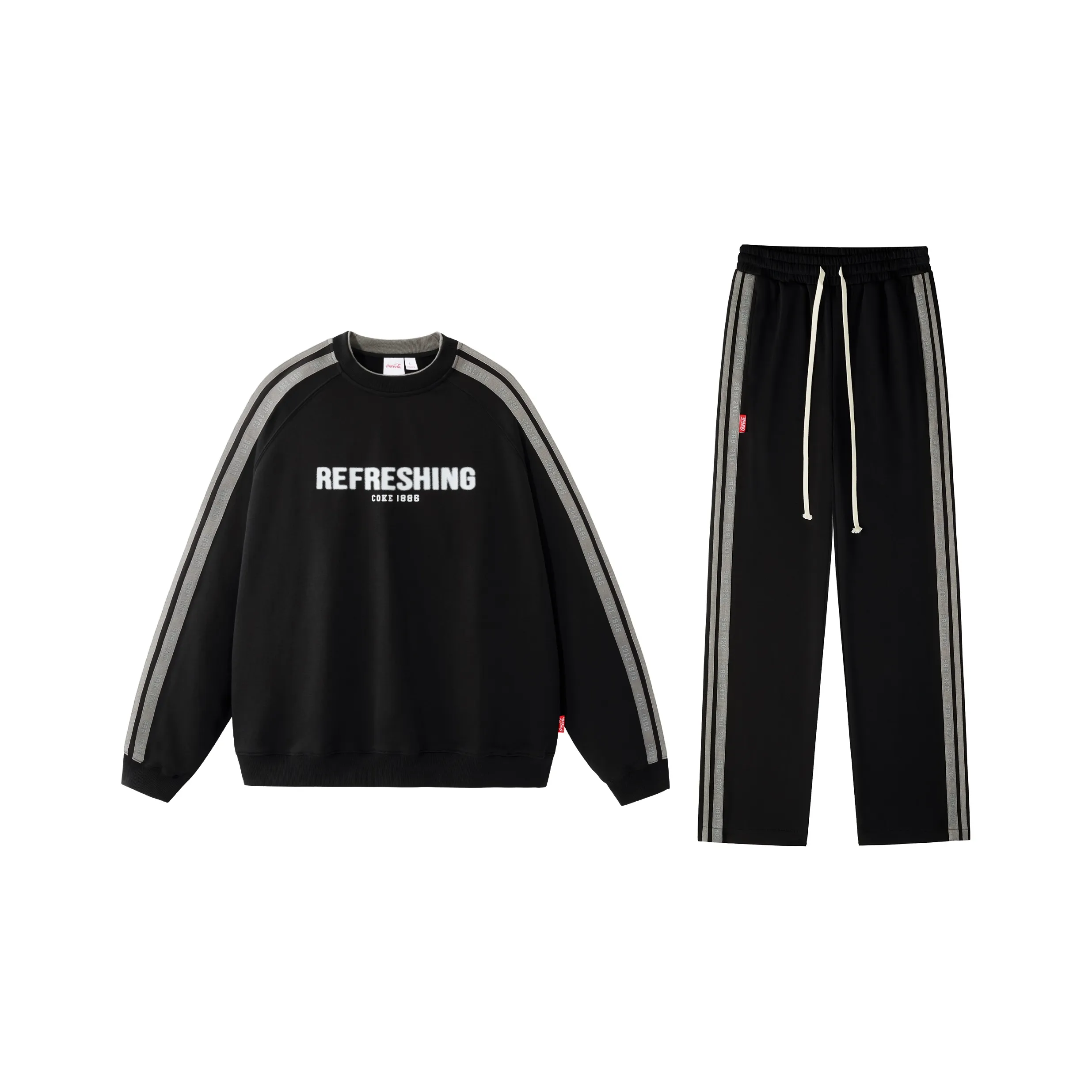 Coke Sweatshirt Set Unisex Black