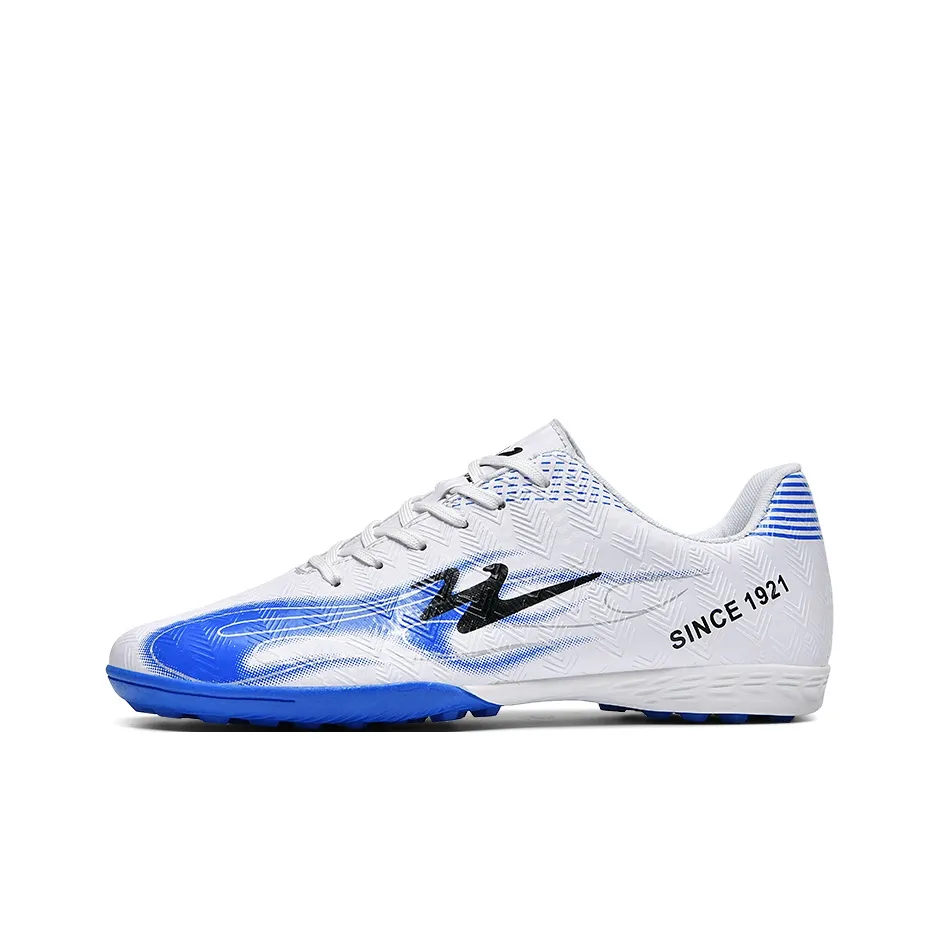 Binary TF Шипы Амортизация Устойчивый к истиранию Легкие Футбольные бутсы Унисекс Белый Синий