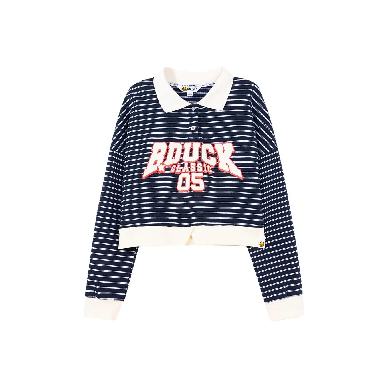 B.Duck Sweatshirts Women's Navy Blue Stripes