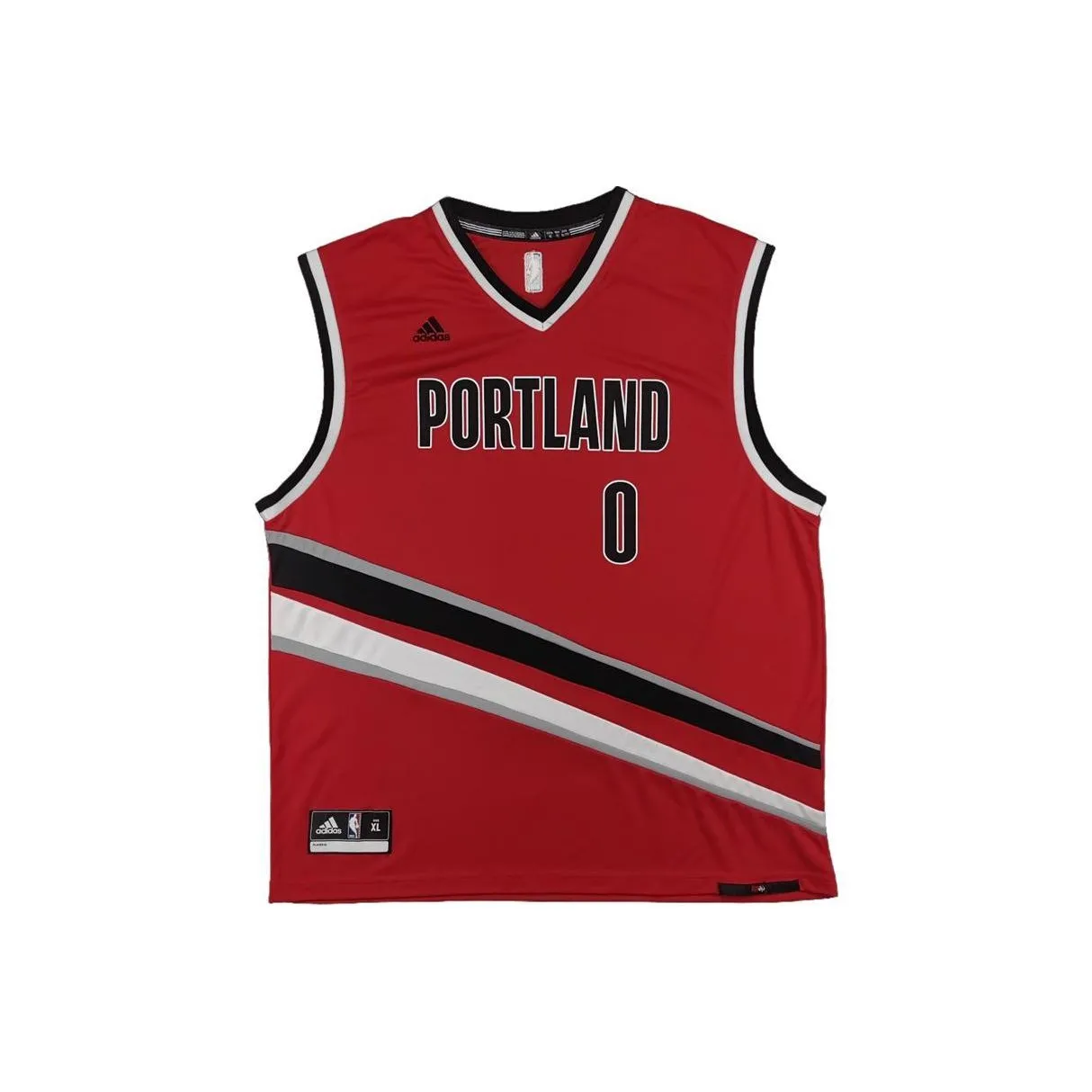 Adidas x NBA Lillard Portland Trail Blazers Basketball Jersey Men
s Red