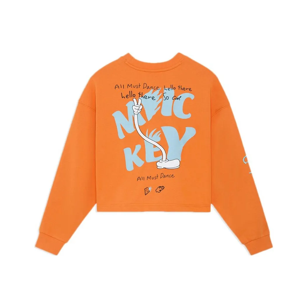 Disney X LINING Sports Fashion Collection Sweatshirts Women's Fiery Orange