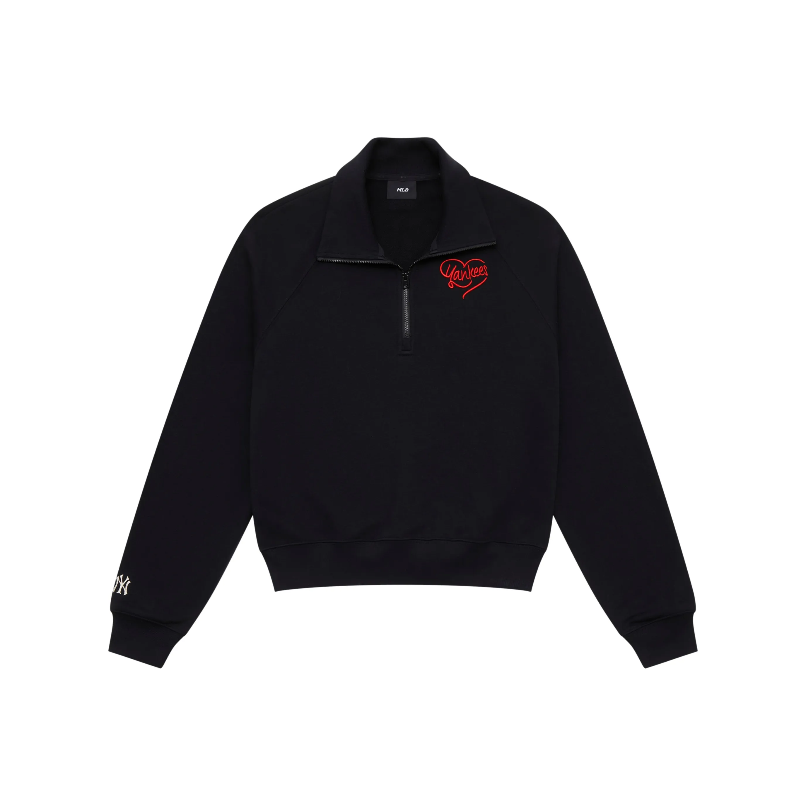 Mlb Base Logo New York Yankees Heart 24FW Толстовка Женские Черный