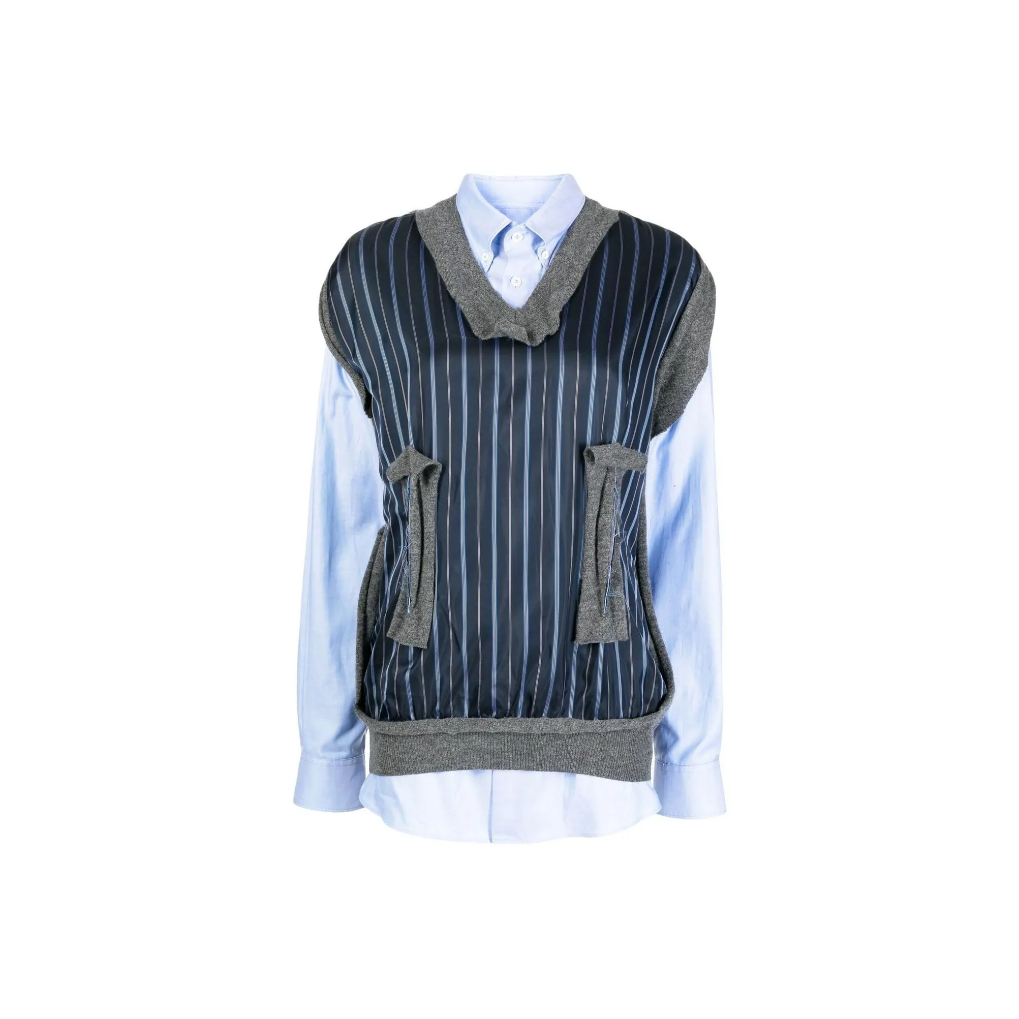 Maison Margiela Spliced Oxford Buttoned Shirt