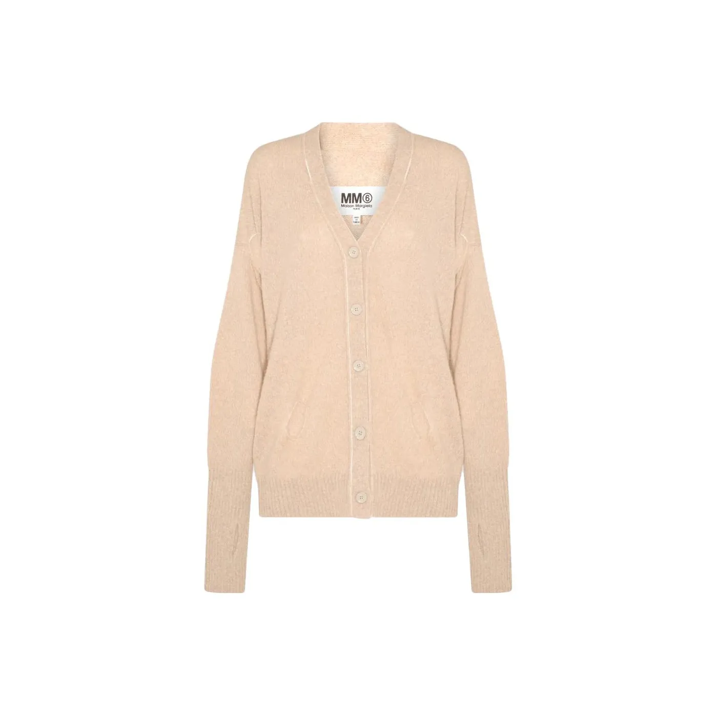 MM6 Maison Margiela Lightweight Distressed Button Up Cardigan