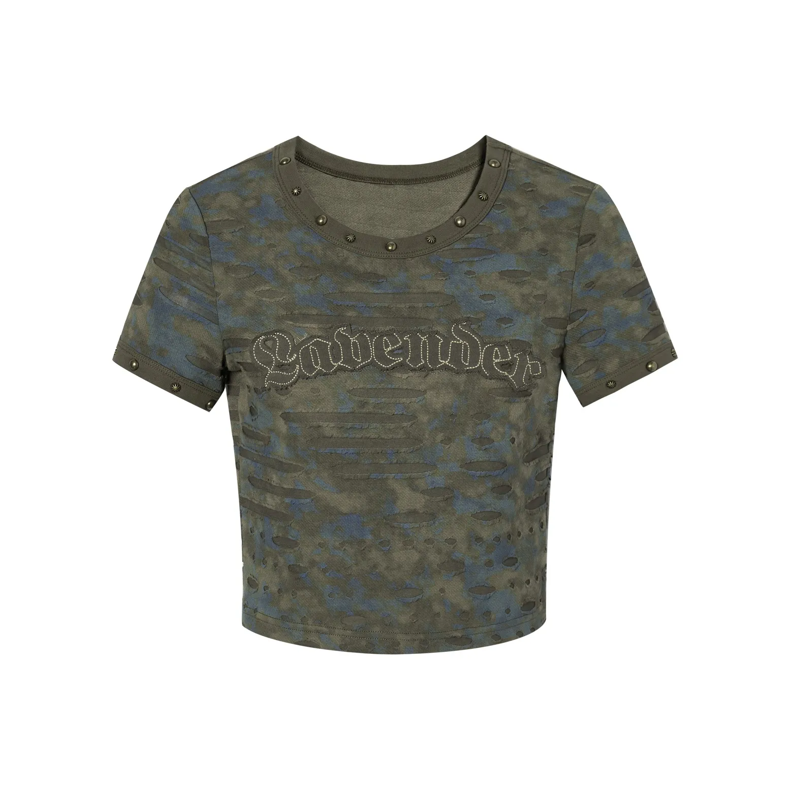 I'M ONE Стандартная футболка женская Tie Dye синий зеленый