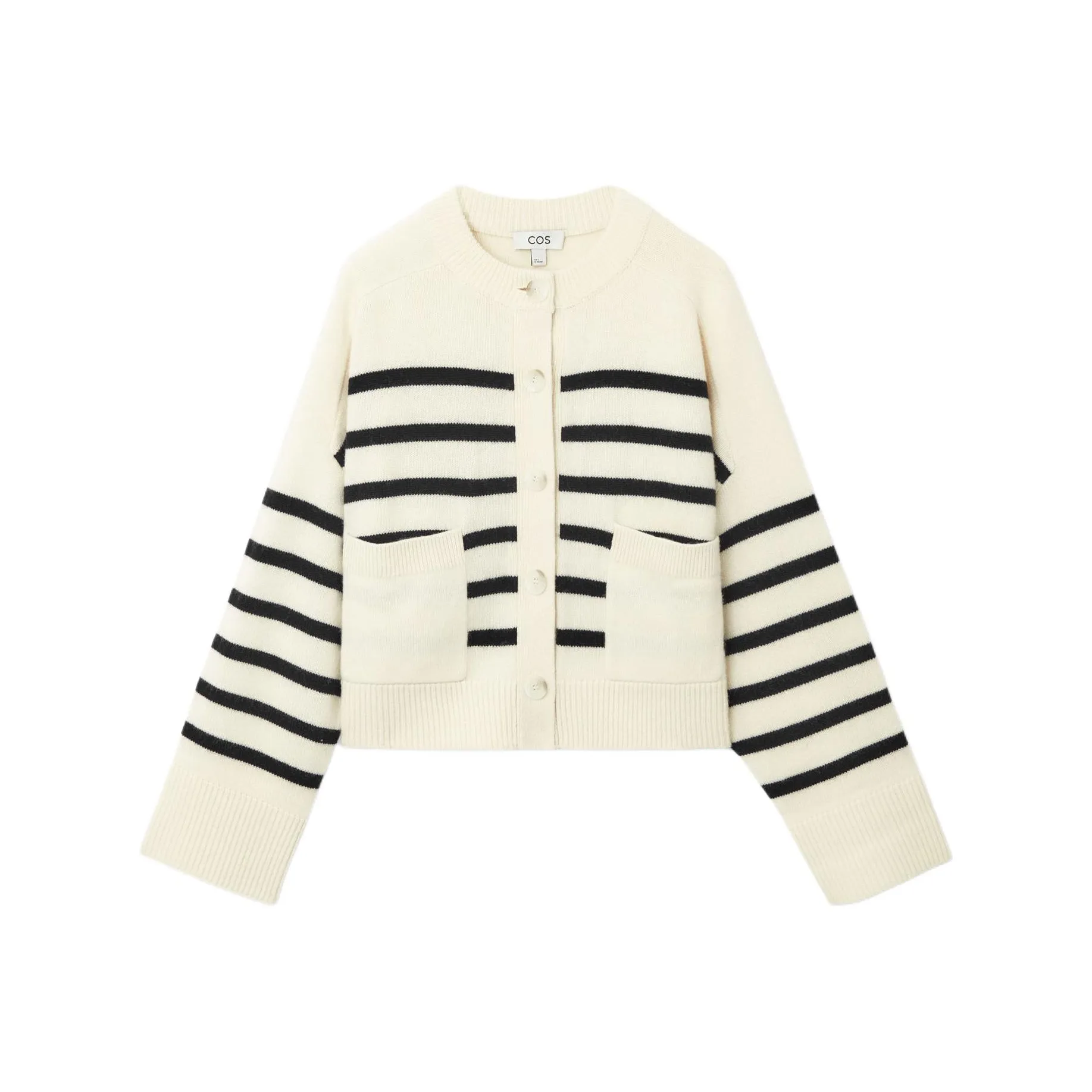 COS Трикотаж Женские Белые Полосы