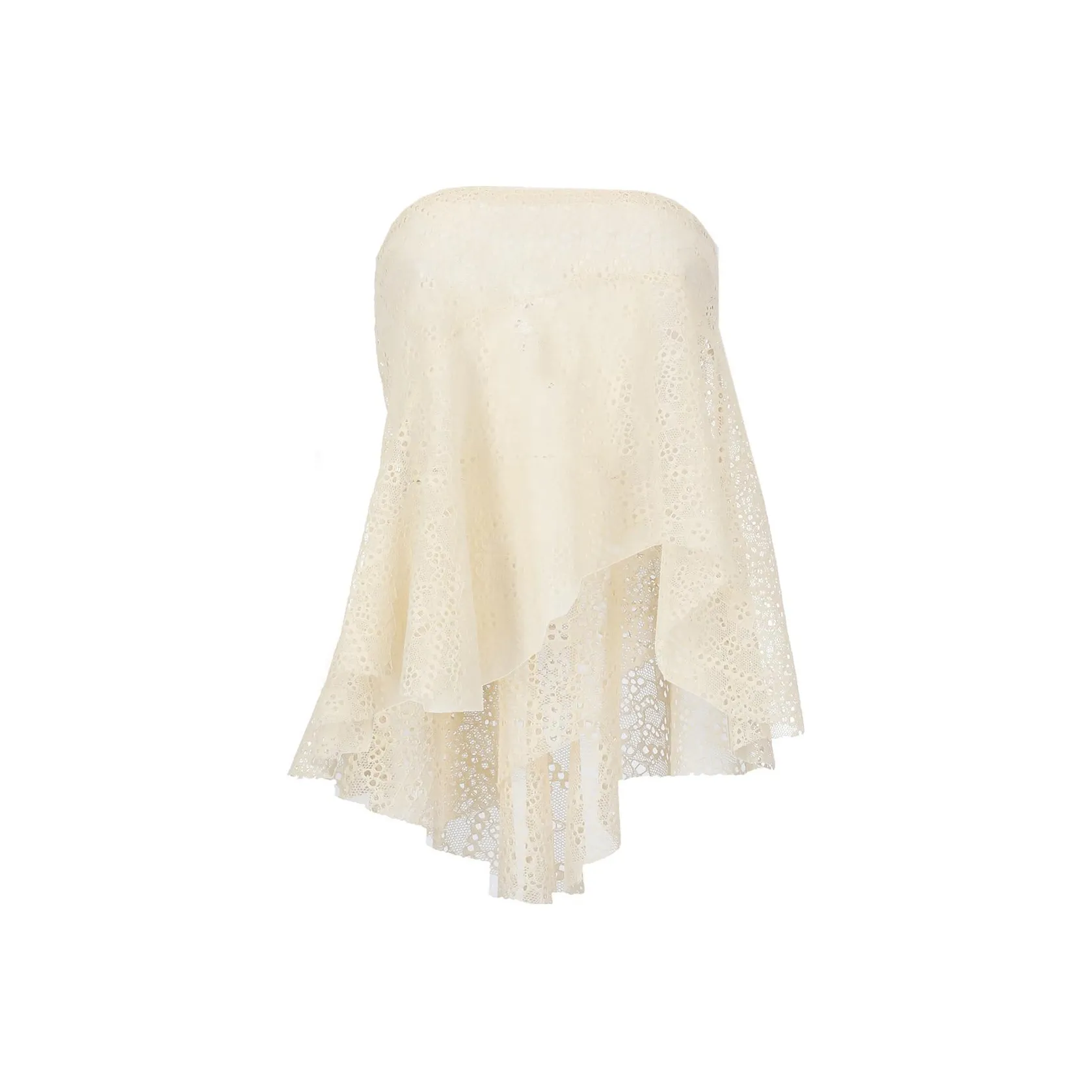 Dsquared2 Broderie Anglaise Asymmetric Hem Top