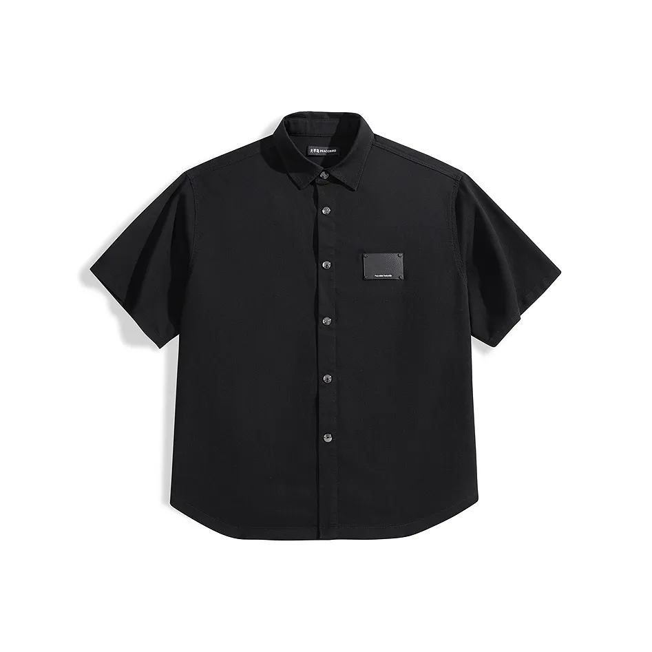 PEACEBIRD MEN Рубашка Мужская Деним Темно-Черный 1