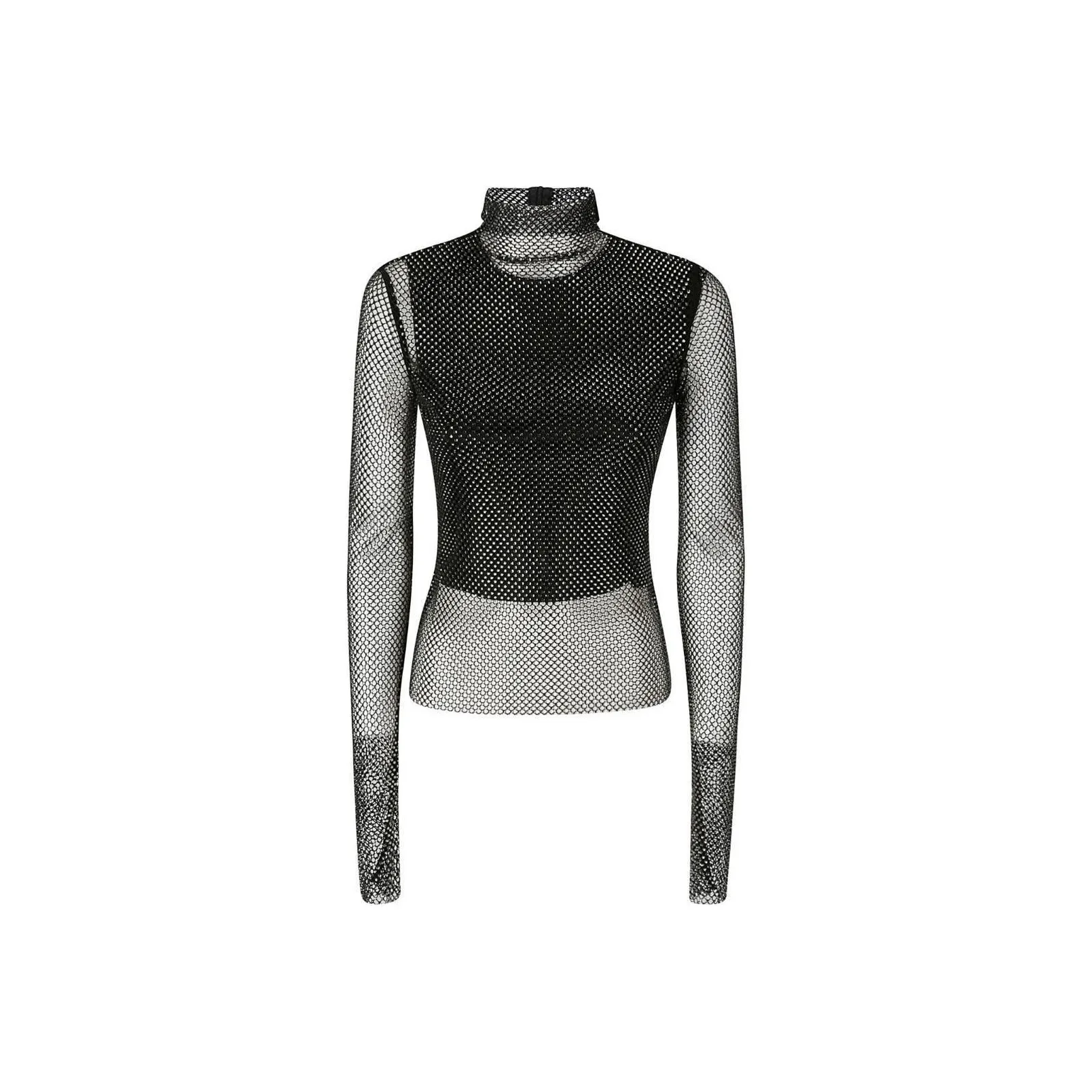 SportMax Rhinestone embellished Mesh Top