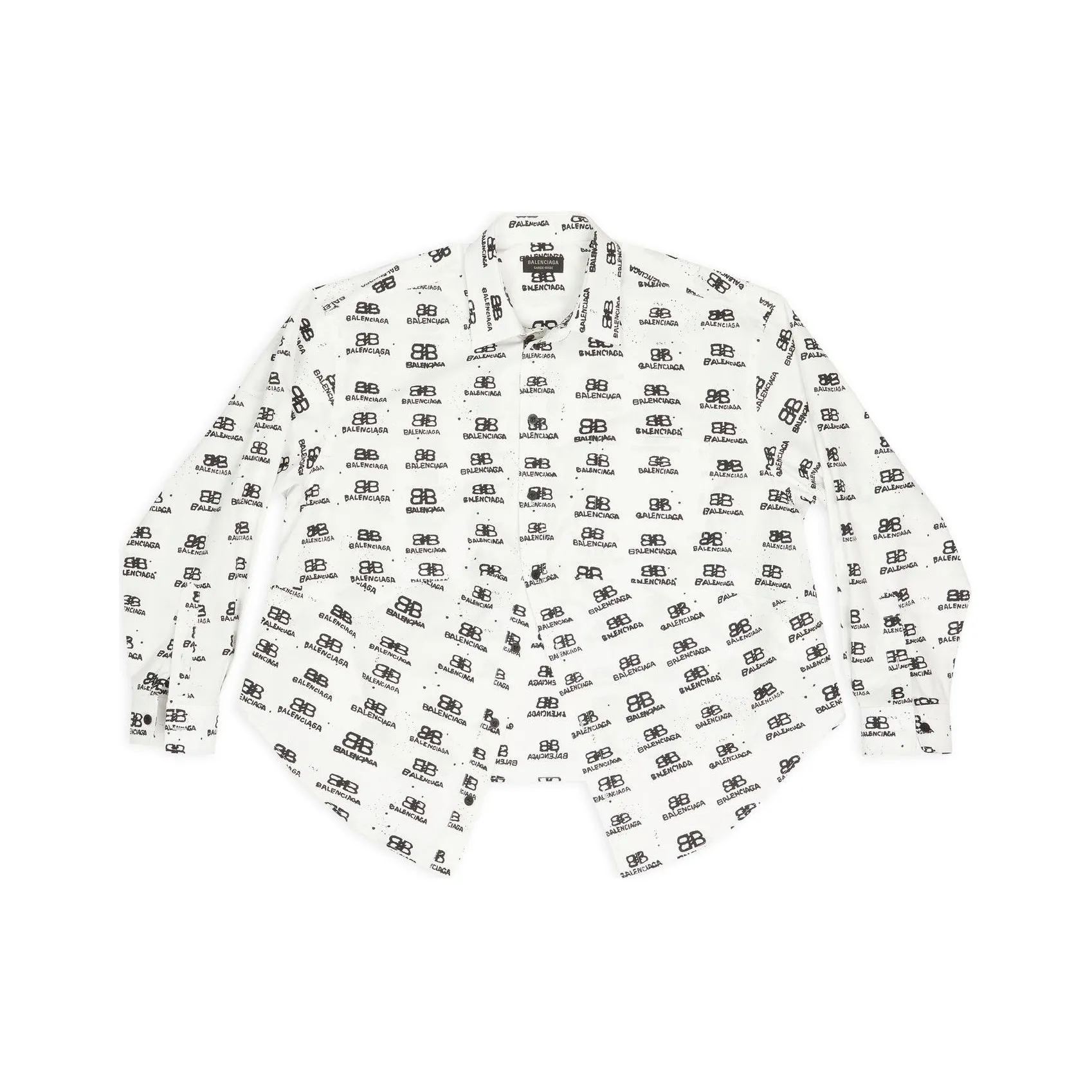 Balenciaga Oversized Shirt 'White/Black'