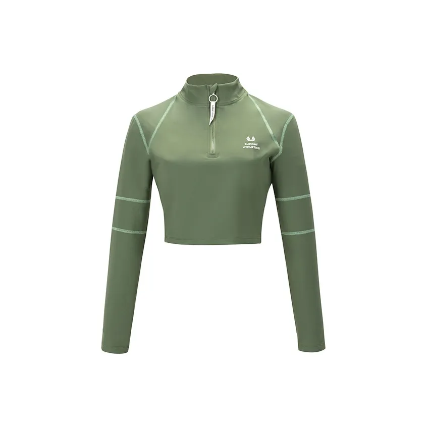 Sumday Athletics Оливково-зеленый Женские Свитшоты