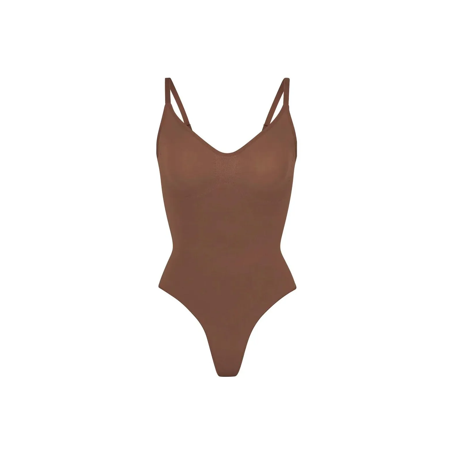 SKIMS Бесшовный Sculpt Стринг BODYSUIT Комбинезон Женские Яшмовый