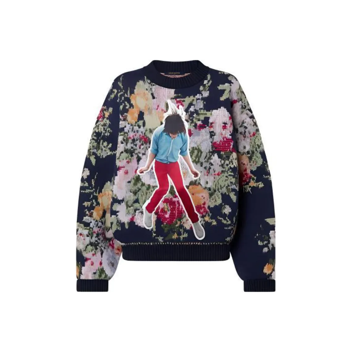 LOUIS VUITTON New Quarterly Products Of LV Cashmere Sweaters Women's Blue