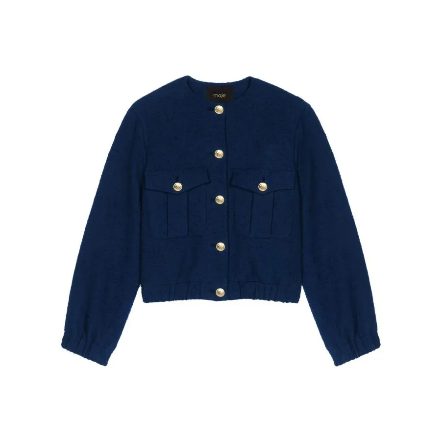 Maje Темно-синие Женские Куртки
